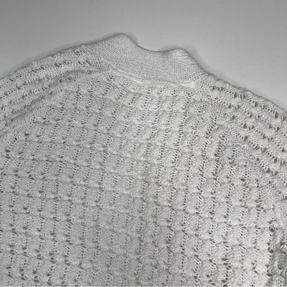 Haven Well Within Open Stitch Cardigan Sweater White Knit Beachy Boho Office - Picture 7 of 12